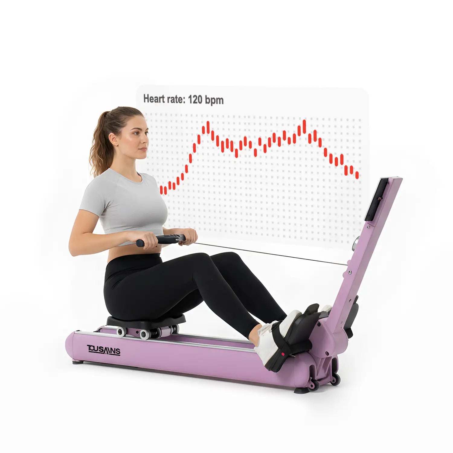 Tousains Low-impact knee-friendly fitness rowing machine