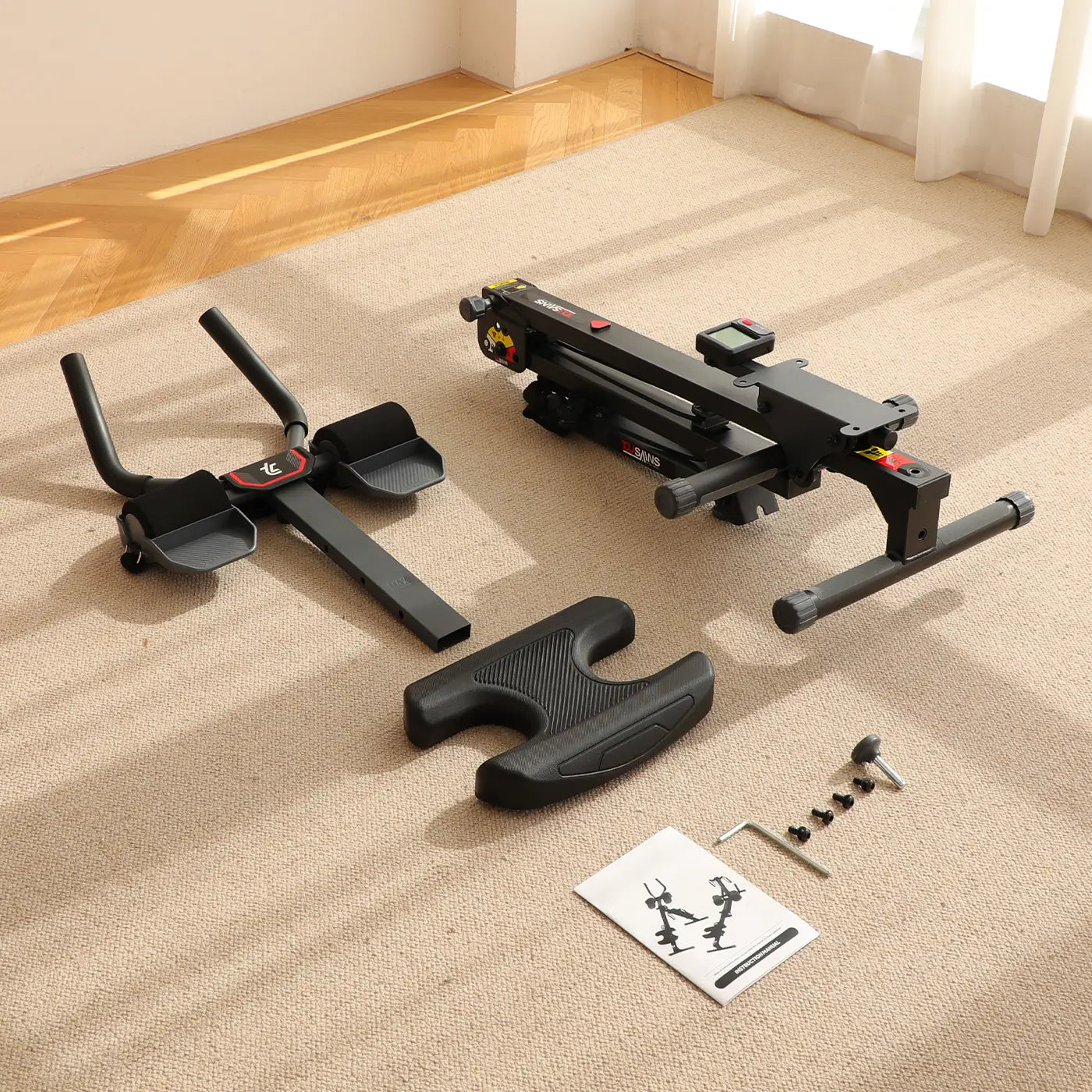 Tousains 3 in 1 rowing machine assembly: Step 1: Check All Parts