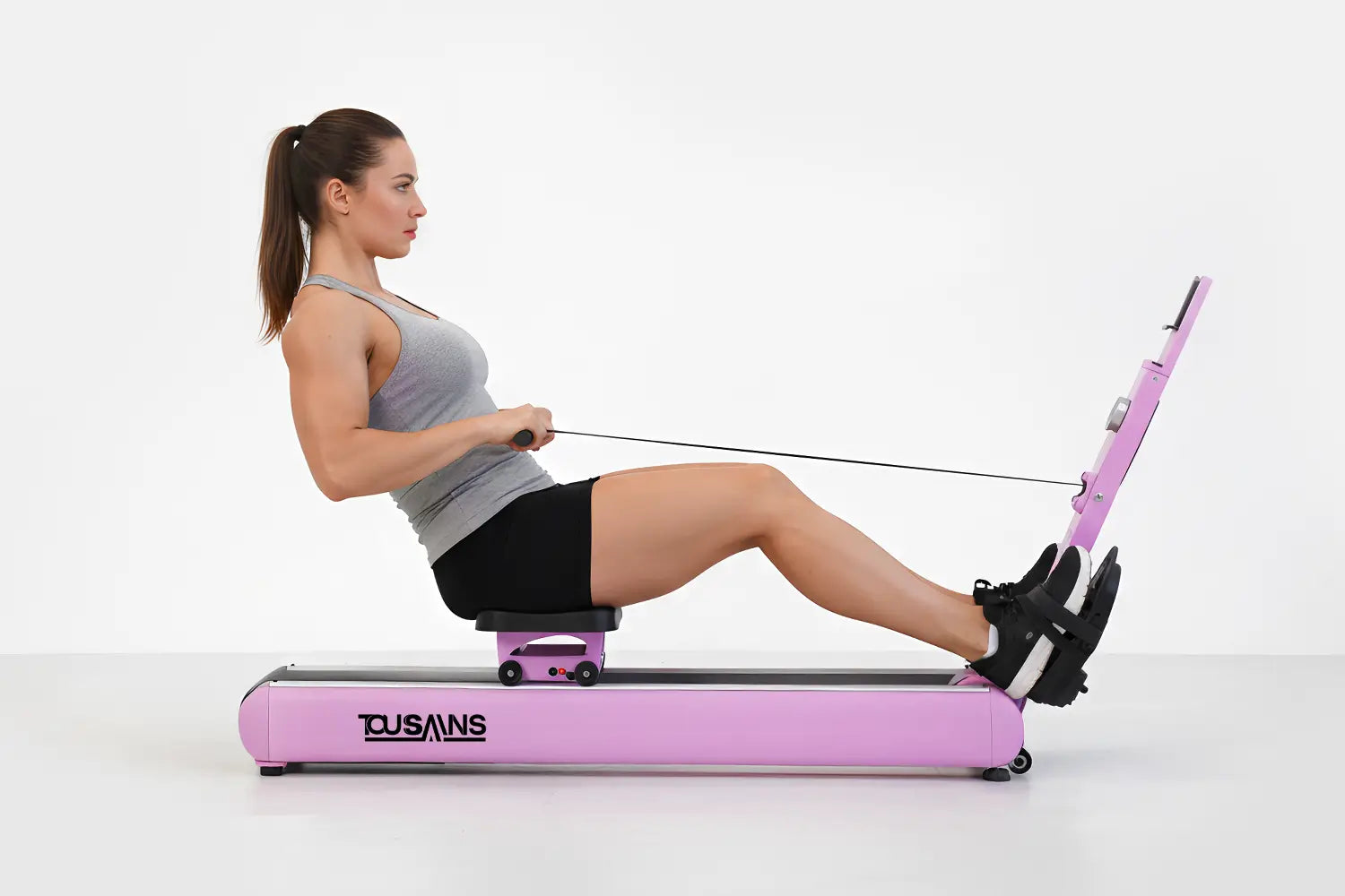 Home workout with Tousains magnetic rowing machine