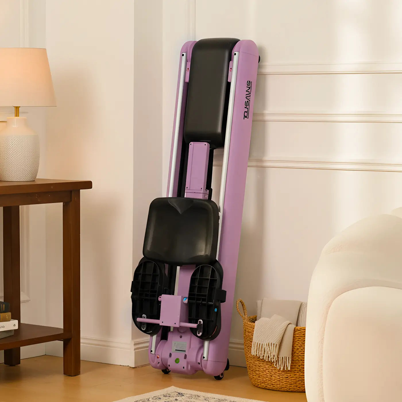 Compact rowing machine for small spaces