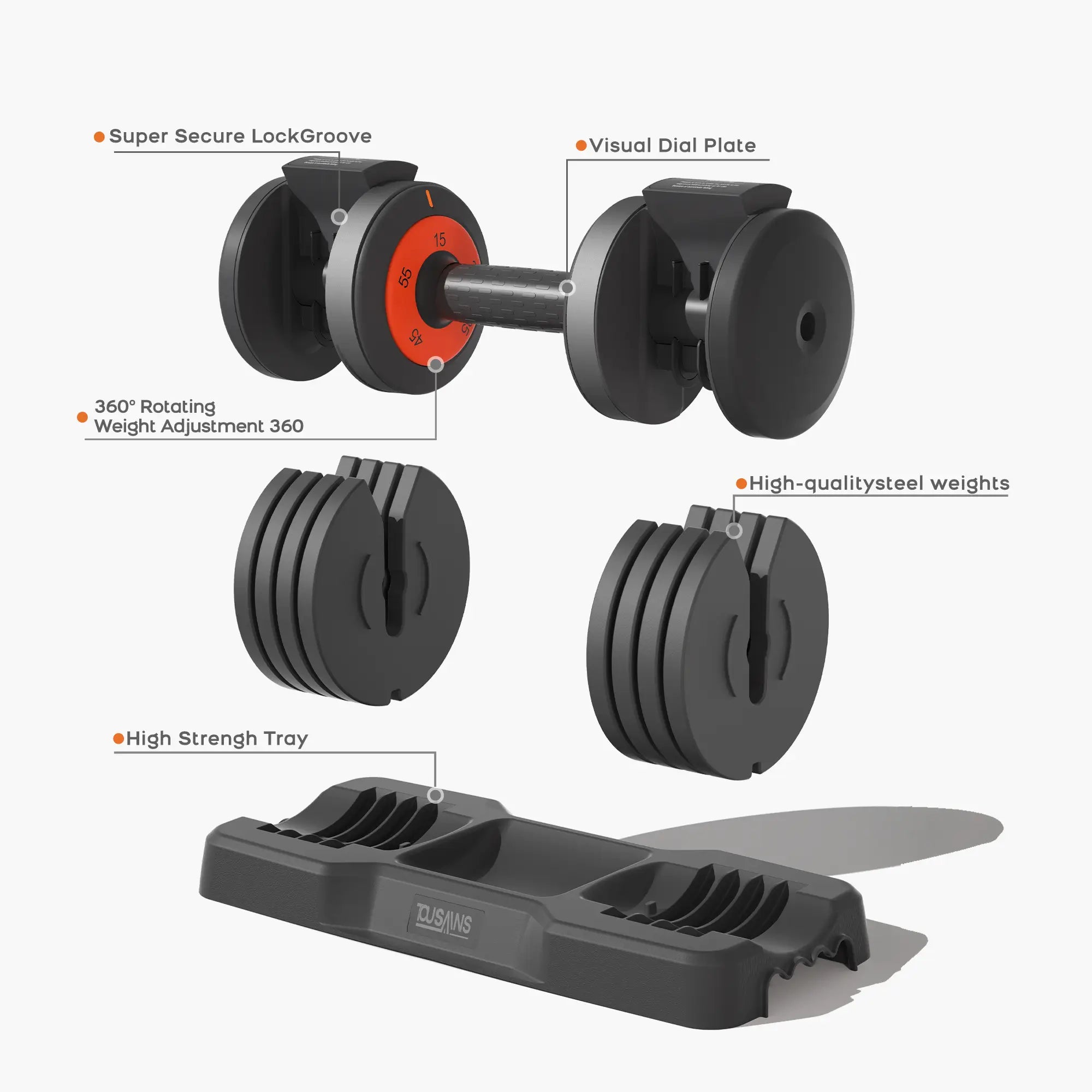 Details of Tousains Adjustable Dumbbell MX55