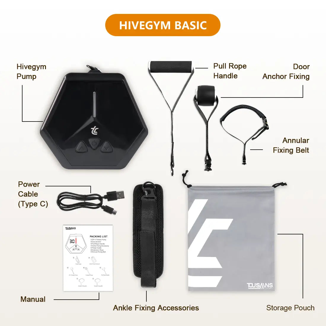 Tousains portable gym Hivegym basic package
