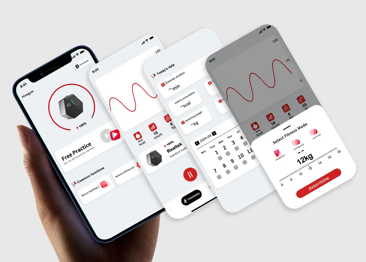 Tousains app tracks and records your workout data. 
