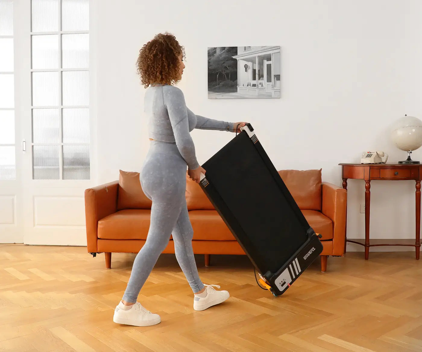 Tousains mini portable treadmill is easy to move