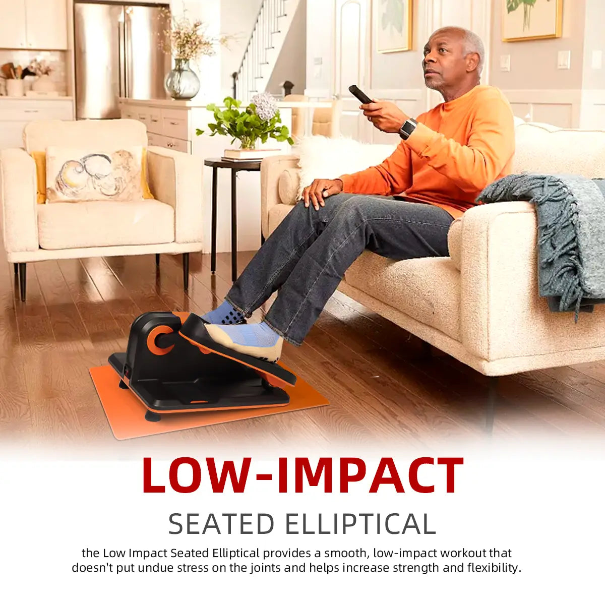 Tousains mini elliptical machine with low impact